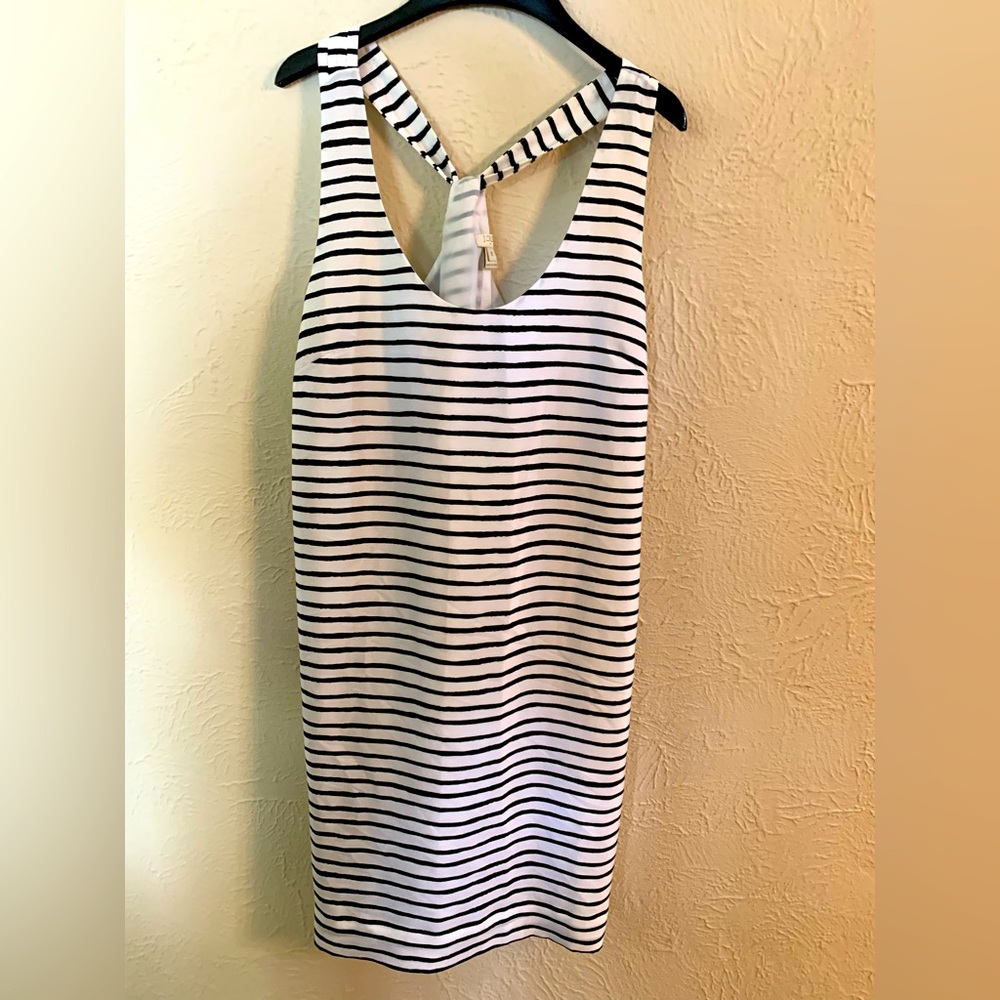 NWOT J Crew Navy Striped Mini Dress